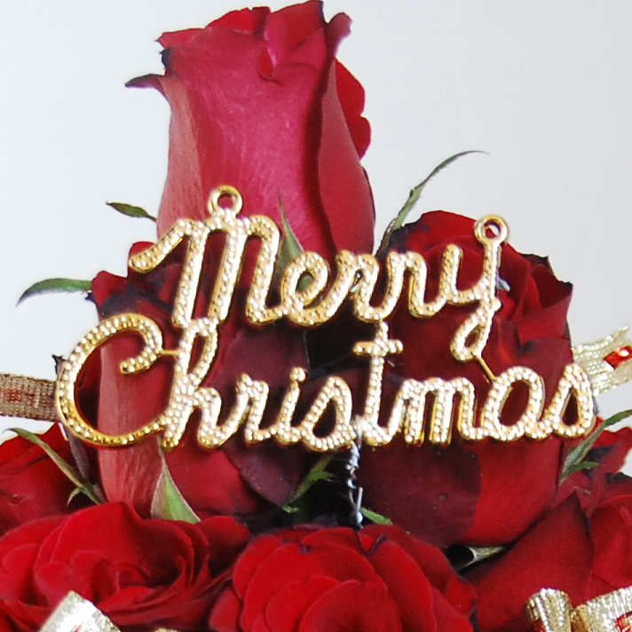 【巧繪網-TR030019玫瑰聖誕樹-小】最特別的耶誕驚喜聖誕花束聖誕禮物浪漫推薦