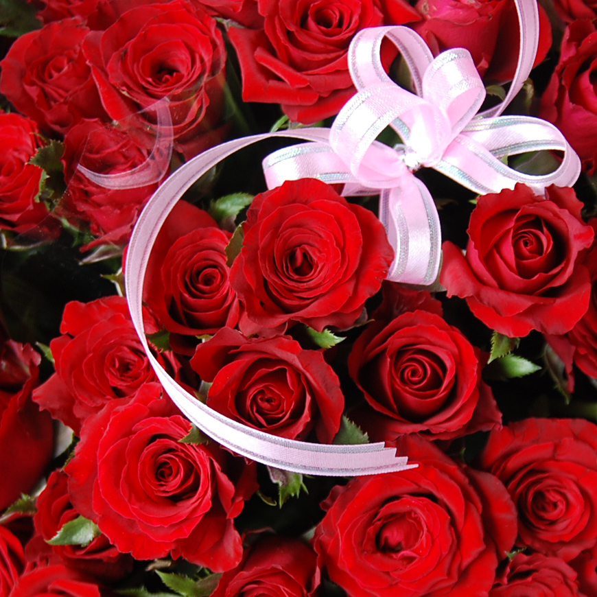 【巧繪網-FR001156 99朵紅玫瑰花束】最浪漫的情人節花禮/適合求婚情人節