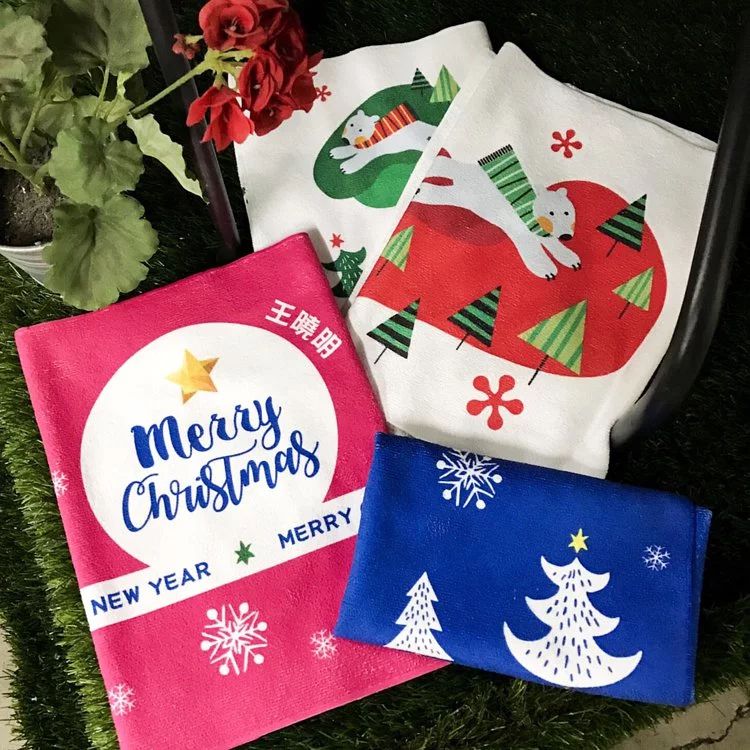 christmas-water-uptake-quick-dry-custom-towel 客製化毛巾| 超細纖維吸水毛巾| 毛巾印刷少量可做| 聖誕交換禮物首選