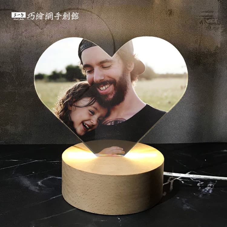 custom-acrylic-lamp-heart 客製化壓克力小夜燈-愛心款
